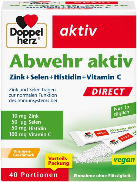 Doppelherz aktiv Abwehr Direct Zink und Selen Histidin Pellets 40 Pellets