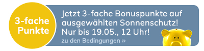 Nur kurz: 3x mehr Bonuspunkte auf Sonnencreme & Co.!