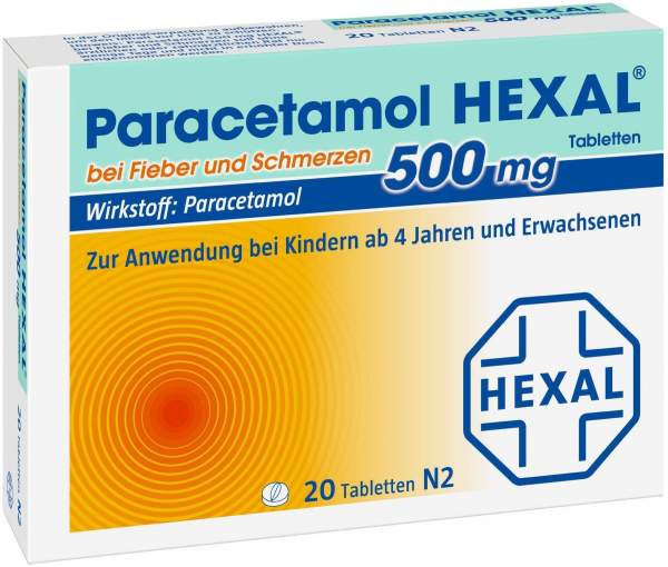 Paracetamol Hexal 500 mg 20 Tabletten