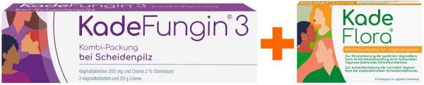 Kadefungin 3 Kombipackung 1 Stück + Kadeflora Milchsäurebakterien Vaginalkapseln 6 Stück