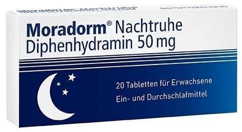 Moradorm Nachtruhe Diphenhydramin 50 mg 20 Tabletten
