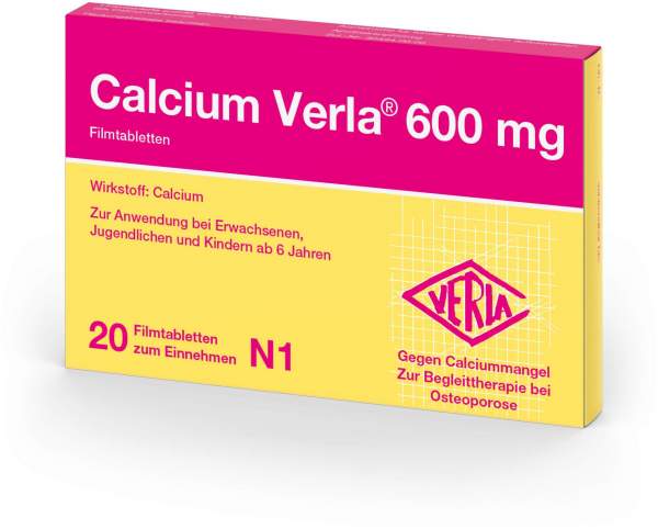 Calcium Verla 600 mg 20 Filmtabletten