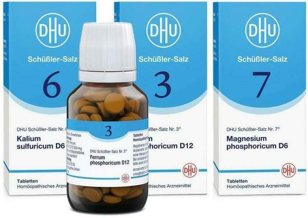DHU Schüßler-Salze Kur mit dem Mineralsalz des Immunsystems Nr. 3+6+7 3 x 200 Tabletten