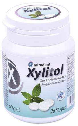 Miradent Xylitol Drops Zuckerfrei Mint 60 G Bonbons