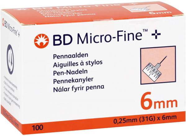 Bd Micro-Fine+ Pen-Nadeln 0,25 X 6 mm 31 G 100 Stück
