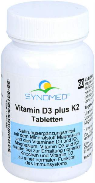 Vitamin D3 plus K2 Tabletten 60 Stück
