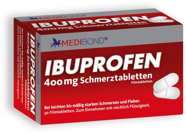 Ibuprofen Medibond 400mg Schmerztabletten 50 Stück