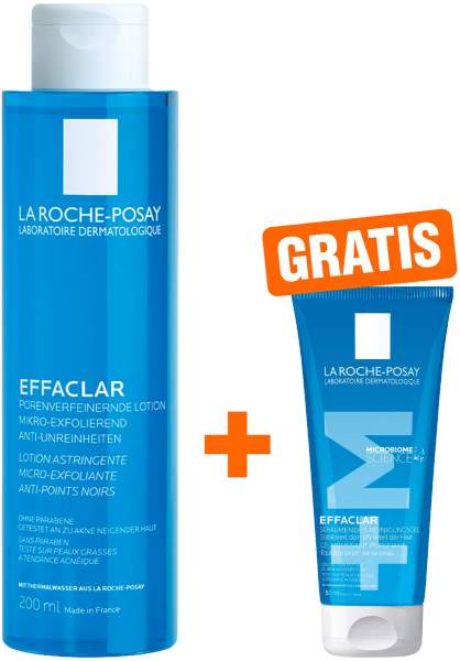 La Roche Posay Effaclar Porenverfeinernde Lotion 200 ml + gratis La Roche Posay Effaclar Gel 50 ml Mini