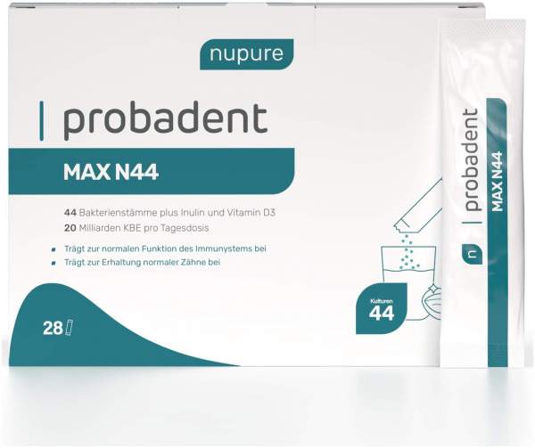 Nupure probadent MAX N44 und Vitamin D3 28 Beutel