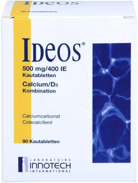 Ideos 500 mg 400 I.E. Kautabletten 90 Stück