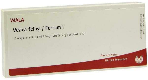 Wala Vesica Fellea Ferrum I 10 X 1 ml Ampullen