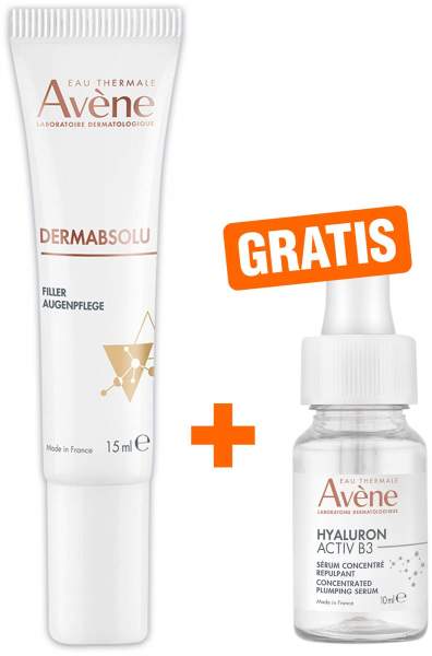 Avene Dermabsolu Filler Augenpflege 15 ml + gratis Avene Hyaloron Activ B3 10 ml