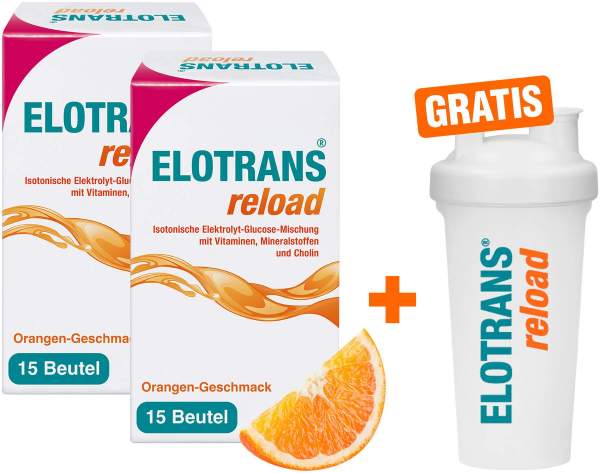 Elotrans Reload 2 x 15 Beutel + gratis Elotrans reload Shaker 1 Stück