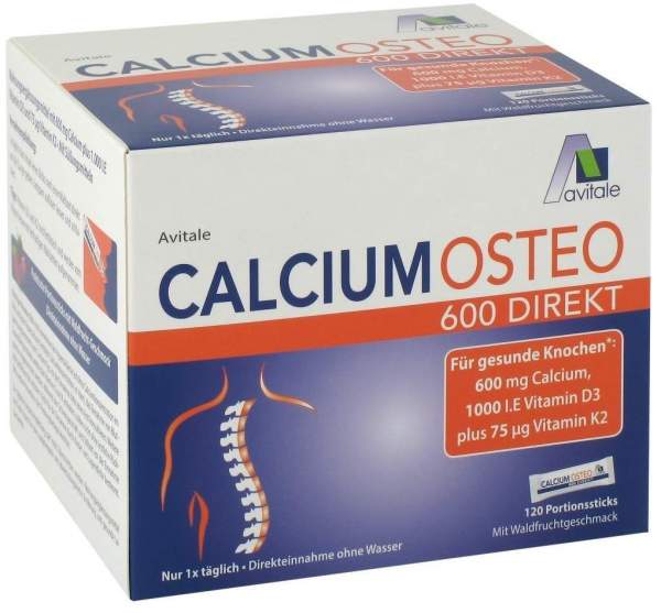 Calcium Osteo 600 Direkt Pulver 120 Sticks