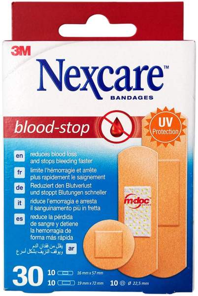 Nexcare Blood-Stop Pflasterstrips 3 Grö.Gemisch