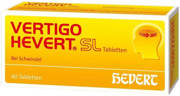 Vertigo Hevert Sl 40 Tabletten bei Schwindel