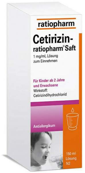 Cetirizin Ratiopharm 150 ml Saft