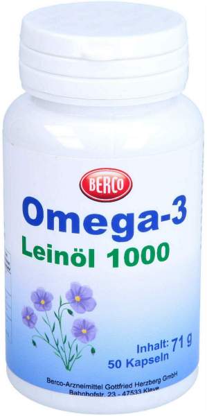 Omega-3 Leinöl 1000 Berco 50 Kapseln