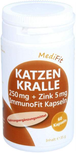 Katzenkralle 250 Mg+zink 5 mg Immunofit Kapseln 60 Stück