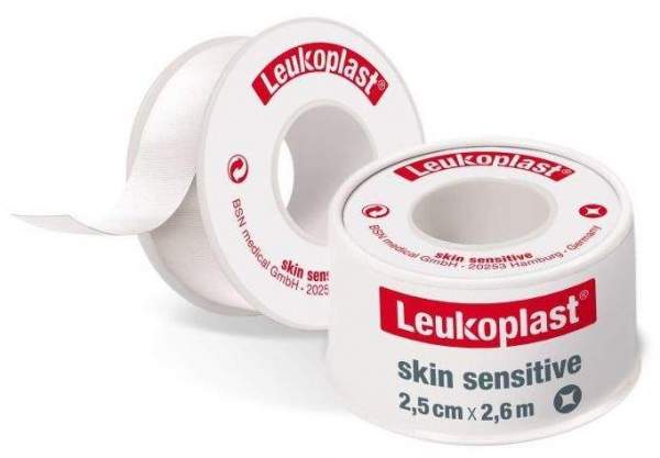 Leukoplast Skin Sensitive 2,5 cm x 2,6 m mit Schutzrand 1 Stück
