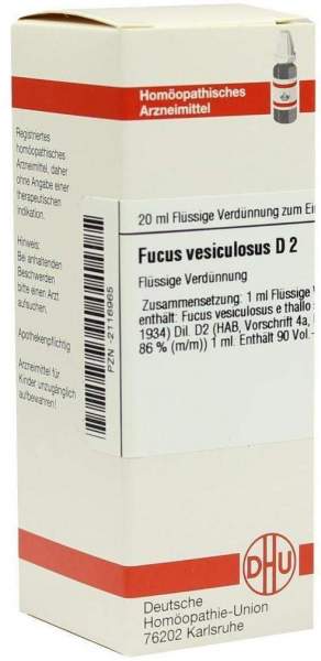 Dhu Fucus Vesiculosus D2 20 ml Dilution