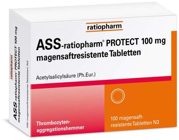 ASS-ratiopharm PROTECT 100 mg 100 magensaftresistente Tabletten