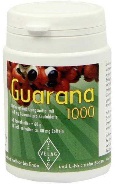 Guarana 1000 mg 60 Kautabletten