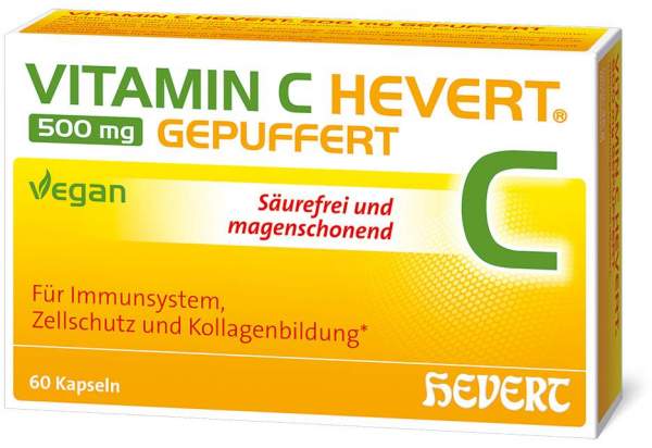 Vitamin C Hevert 500 mg gepuffert 60 Kapseln