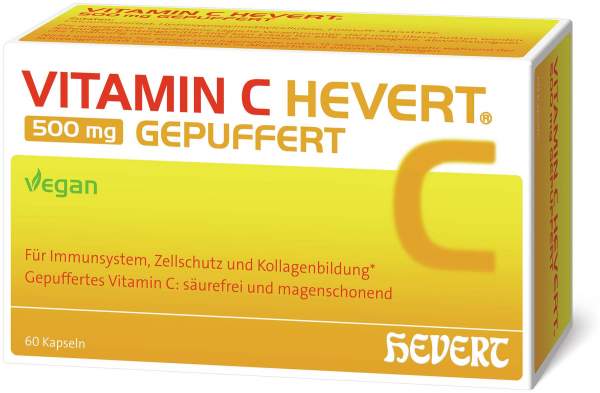 Vitamin C Hevert 500 mg gepuffert 60 Kapseln