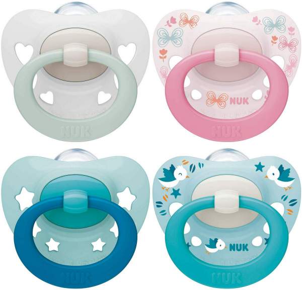 NUK Schnuller Signature Silikon 0-6 Monate 2 Stück
