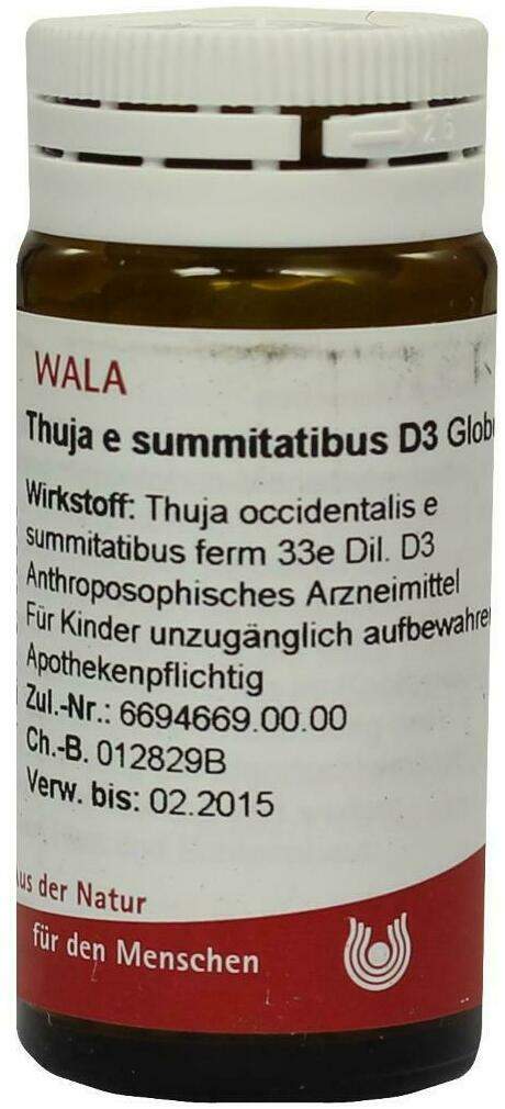 Wala Thuja E Summitatibus D3 20 G Globuli kaufen | Volksversand  Versandapotheke