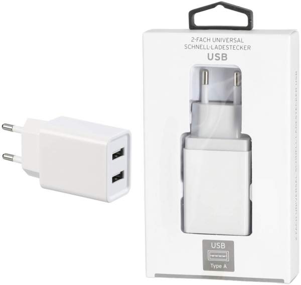 Ladeadapter mit 2 USB Ports,10 Watt