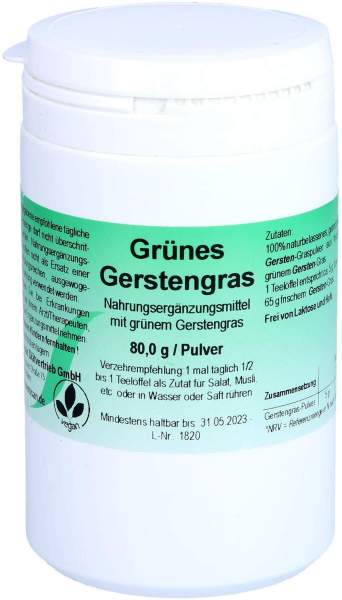 Gerstengras Pulver 80 G