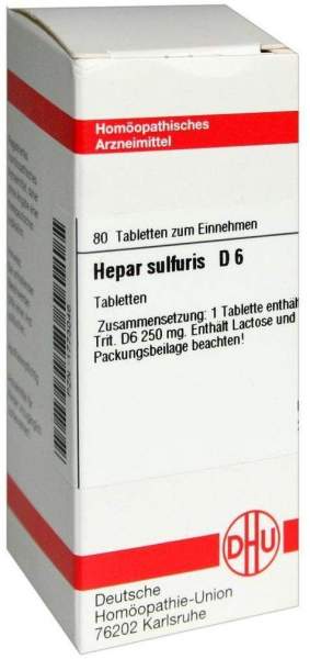 DHU Hepar sulfuris D6 80 Tabletten
