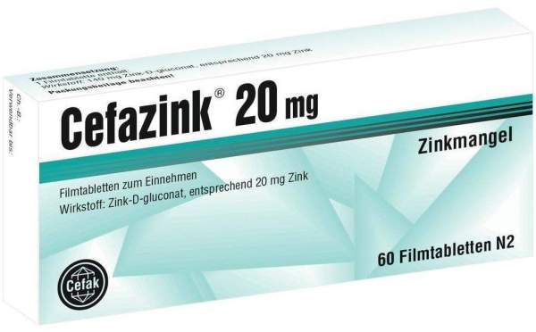 Cefazink 20 mg 60 Filmtabletten