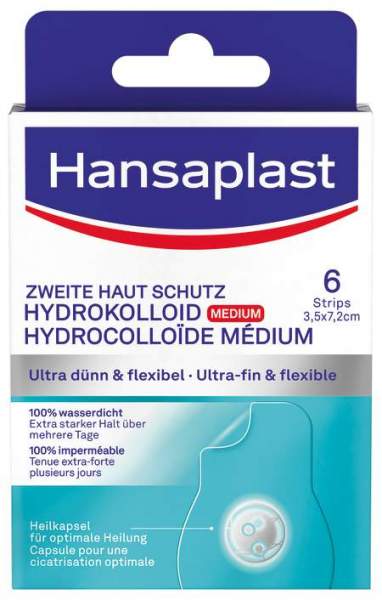 Hansaplast Zweite Haut Schutz Pflaster medium 6 Stück