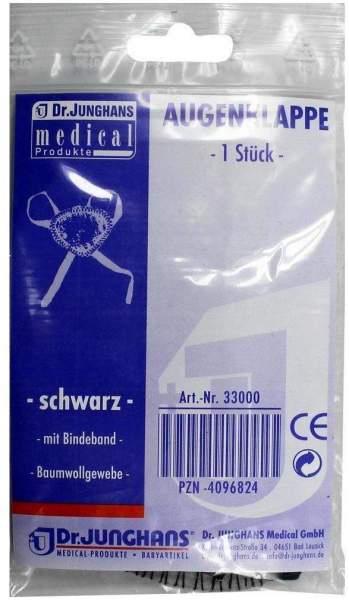 Augenklappe Mit Bindeband Schwarz 33000 1 Stück
