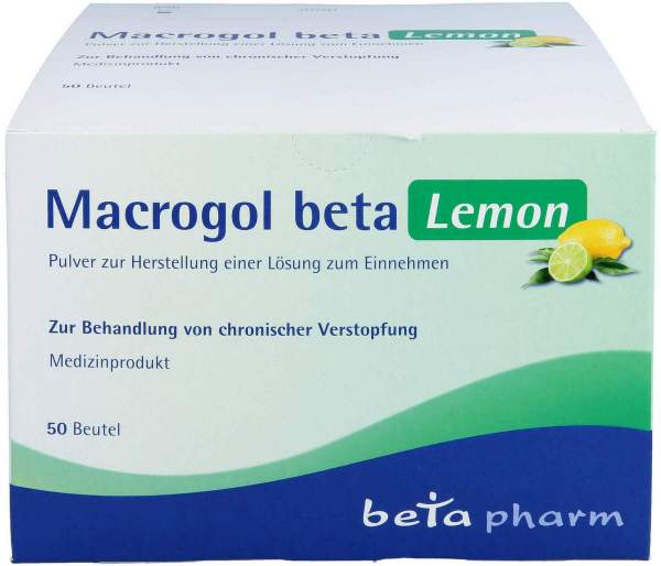 Macrogol Beta Lemon Plv.Z.Her.E.Lsg.Z.Einnehmen 50 Stück