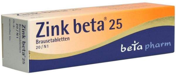 Zink Beta 25 20 Brausetabletten