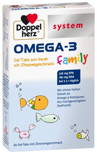 Doppelherz Omega3 family Gel - Tabs system 60 Kautabletten