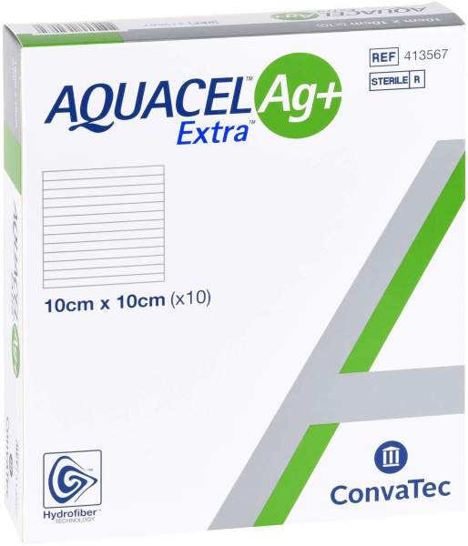 Aquacel Ag+ Extra 10x10 cm Kompressen
