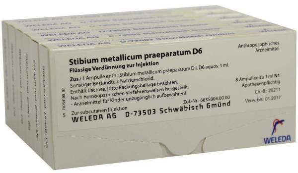 Stibium Met. Praeparatum D 6 Ampullen 48 X 1 ml