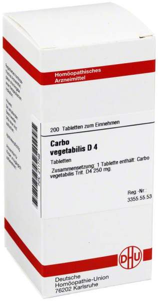 DHU Carbo vegetabilis D4 200 Tabletten