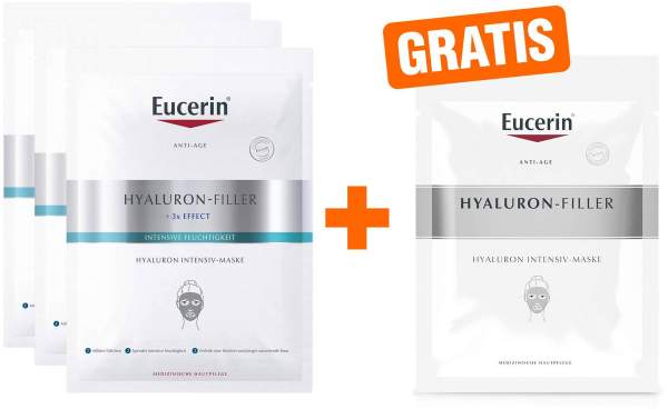 Eucerin Anti Age Hyaluron Filler Intensiv Maske 3 + 1 gratis
