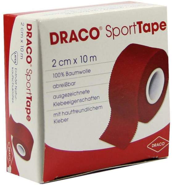 Sporttape Draco Tapeverband 10 M X 2 cm Rot 1 Verband