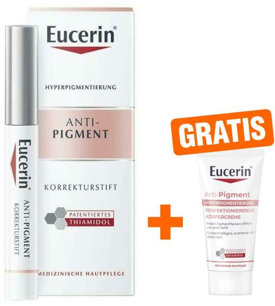 Eucerin Anti-Pigment Korrekturstift 1 Stück + gratis Anti-Pigment Perfektionierende Körpercreme 20 ml