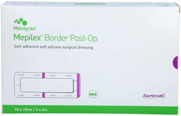Mepilex Border Post-Op Schaumverband Haftend 10 X 15 cm 10 Stück