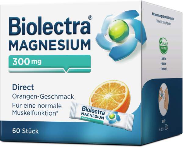 Biolectra Magnesium 300 mg Direct Orangengeschmack 60 Pellet