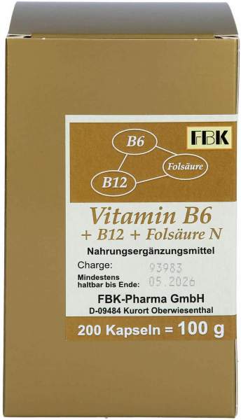 Vitamin B6+B12+Folsäure N Kapseln