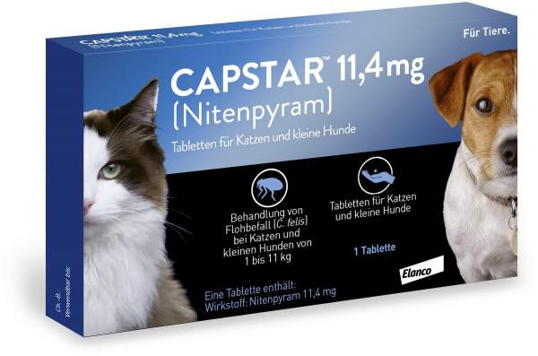 Capstar 11,4 mg für Katzen und kleine Hunde 1 Tablette